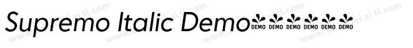 Supremo Italic Demo字体转换